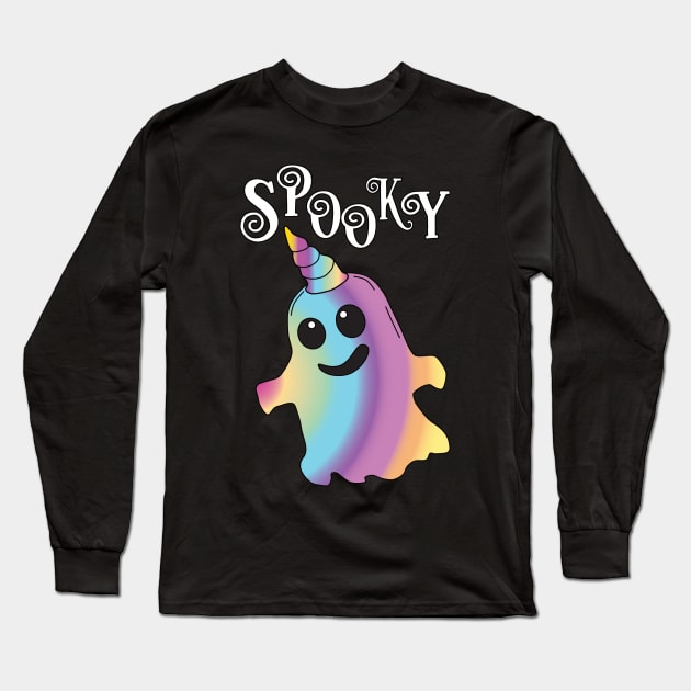 Spooky Unicorn Ghost Long Sleeve T-Shirt by Nice Surprise